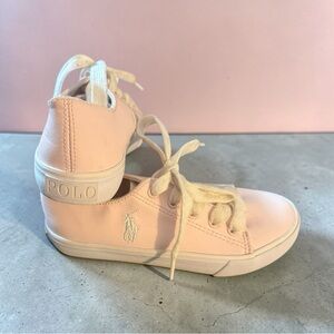 Polo by Ralph Lauren Kids Light Pink High-Top Sneakers
